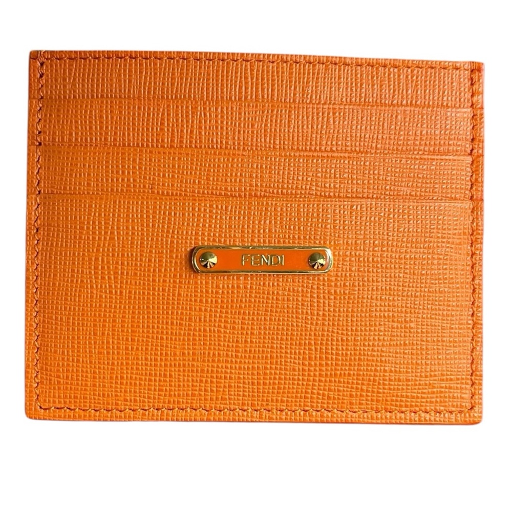 Fendi Orange Cardholder New